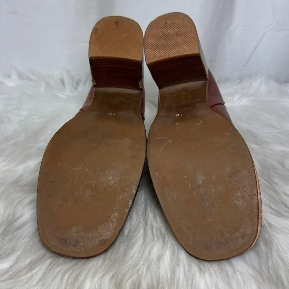 Jeffrey Campbell Ibiza Cognac Brown Leather Ankle Booties Sz 10‎